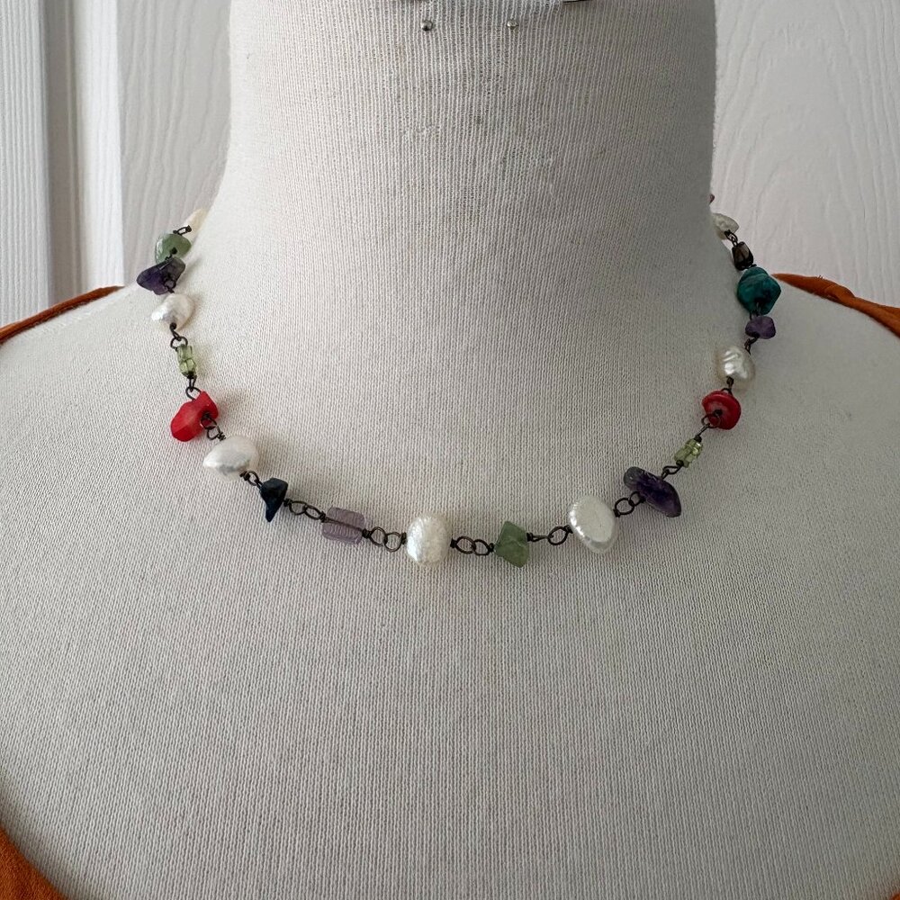 16 Inch Silpada Semi Precious Gemstone Necklace Retired